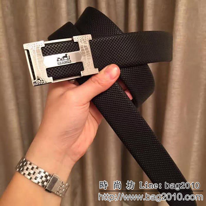 愛馬仕HERMES 雙面頭層牛皮 全新工藝無縫男士皮帶高端男士皮帶 HHG1141